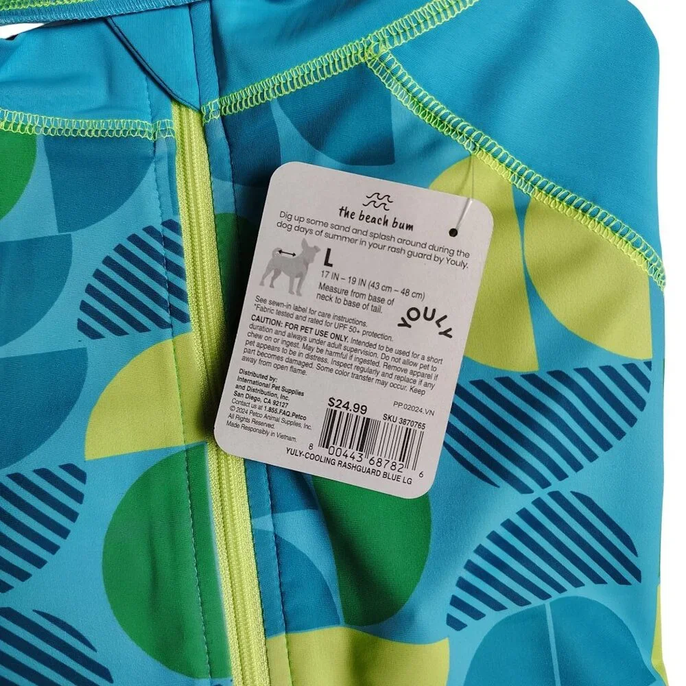 Youly Dog Large Cool to Touch Rash Guard Swimsuit with UV Protection
